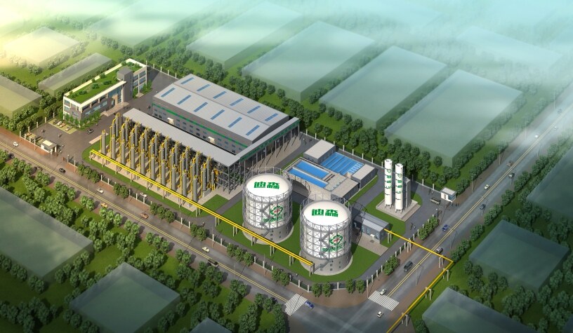 Aerial view of a Clear Energy thermal plant